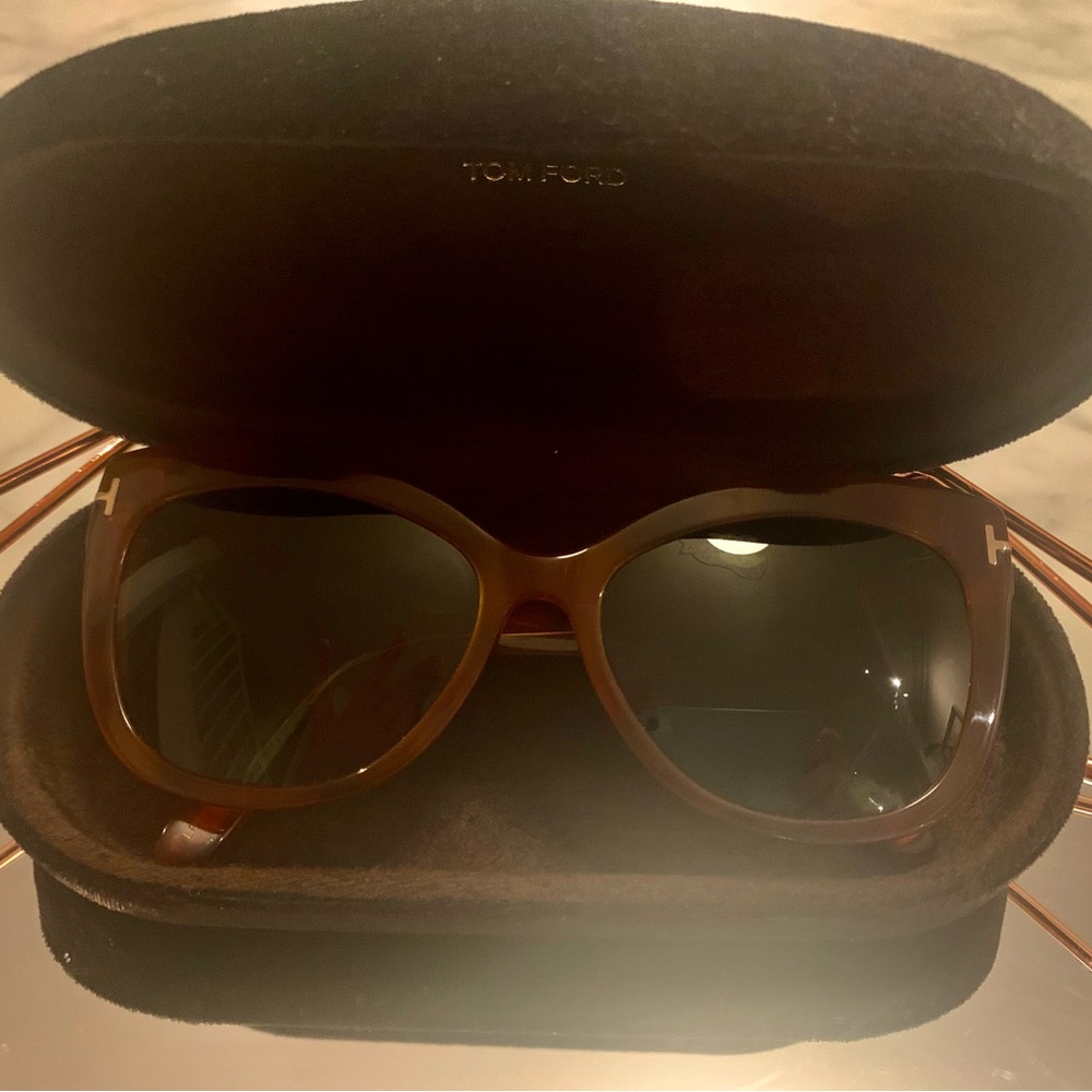 TOM FORD Alistar Cat Eye Frame Polarized Sunglasses - Picture 3 of 8